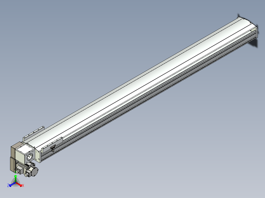 皮带直线轴半封闭可选导轨TPA-HNB-220D-176-L2100-LP-C-P1K-N3主视图