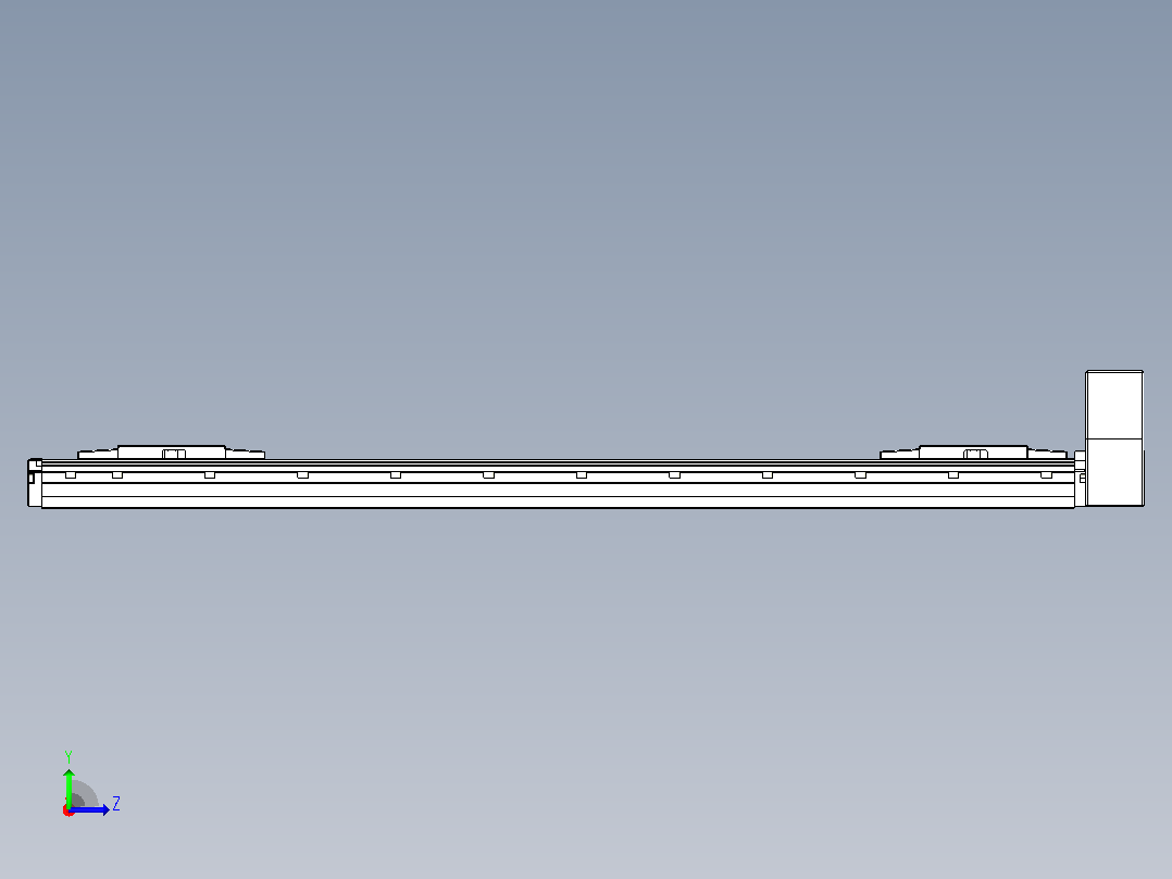 皮带直线轴双滑块型TPA-GCBS-120-P70-L325-LU-M20-N3左视图
