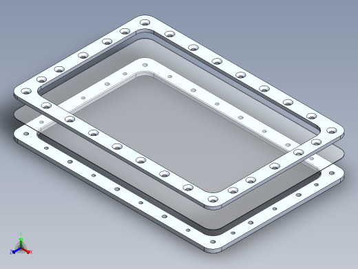 FEP胶片用“Anycubic Photon Mono 4k”树脂缸底框正等轴测缩略图