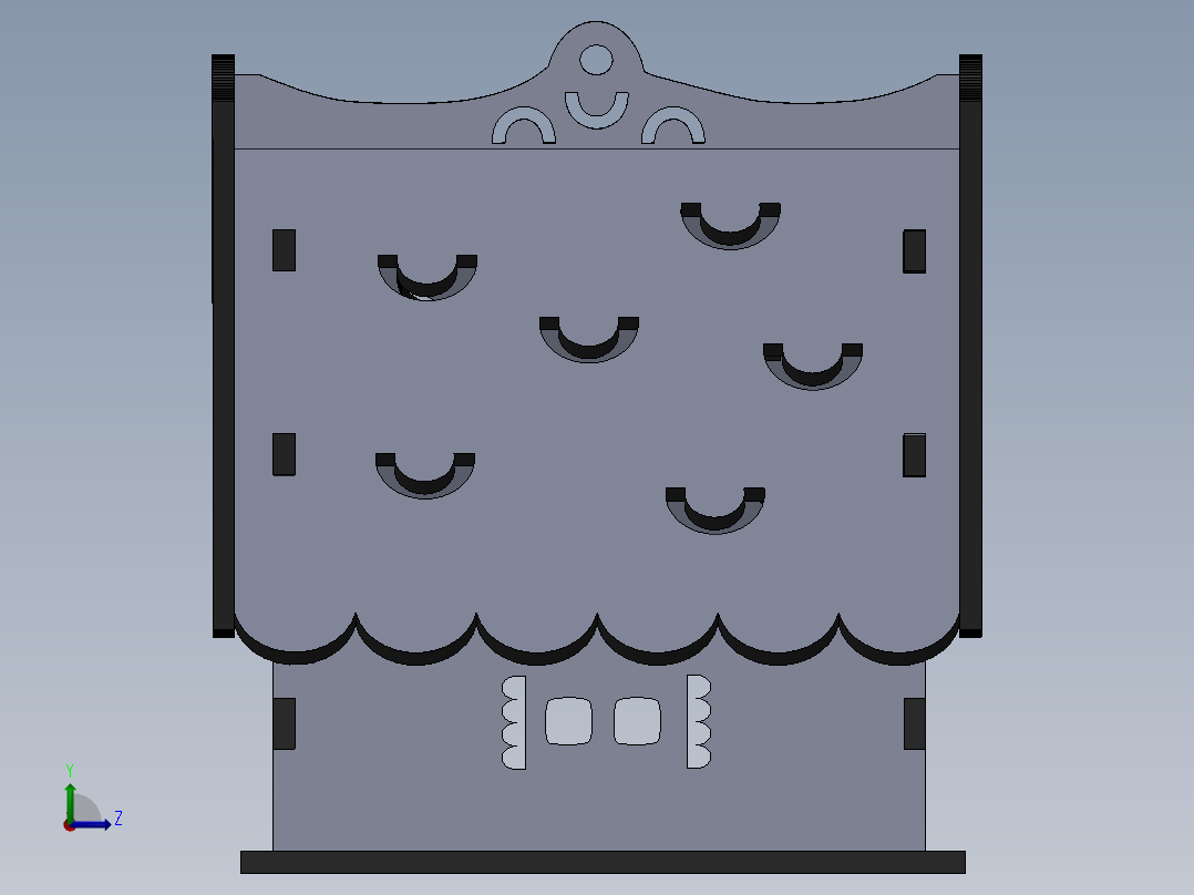 小木屋拼装模型3D图纸 Solidworks2018 附多种格式左视图