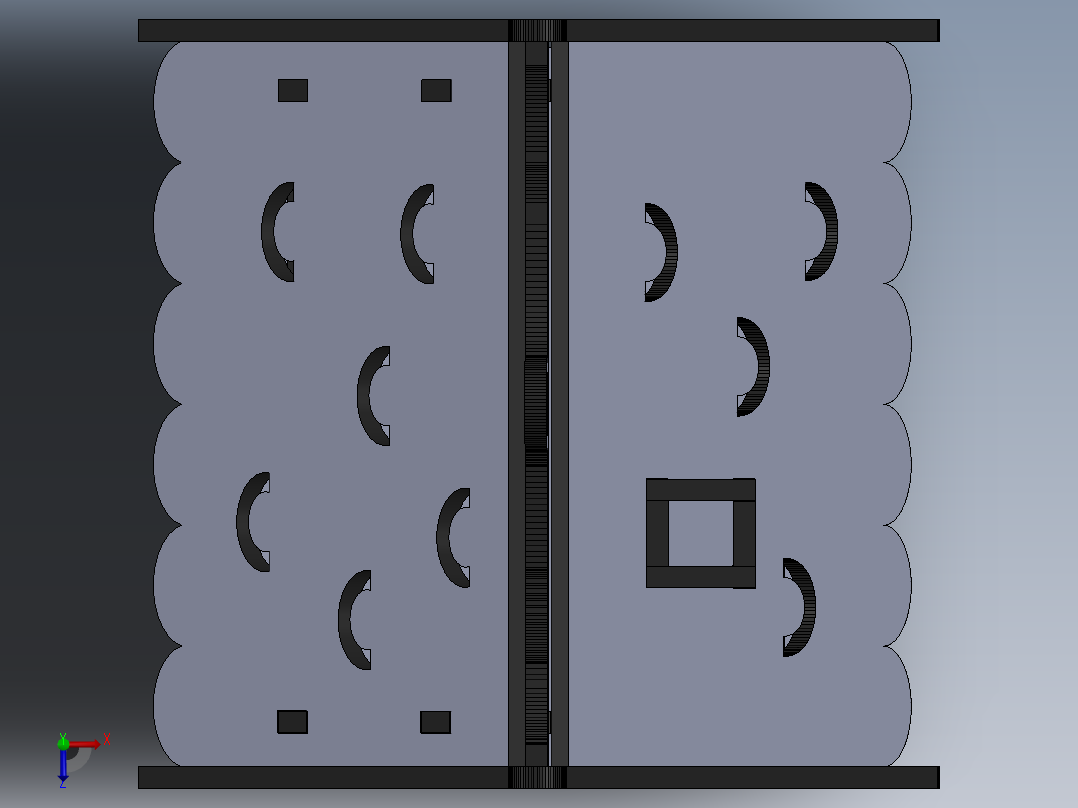 小木屋拼装模型3D图纸 Solidworks2018 附多种格式俯视图