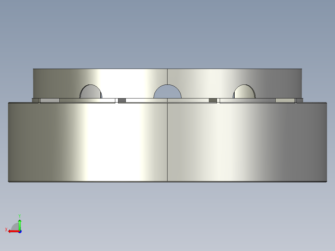 创意圆形电脑桌后视图