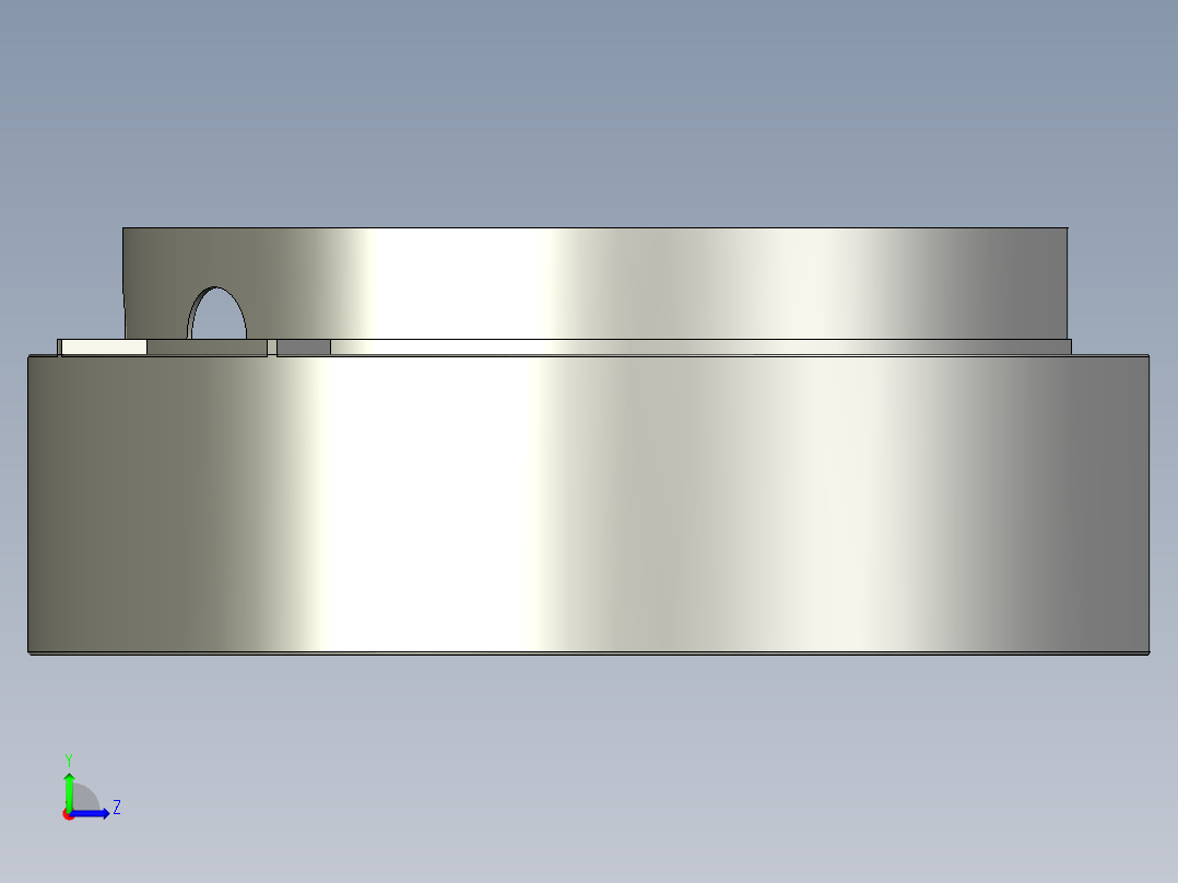 创意圆形电脑桌左视图