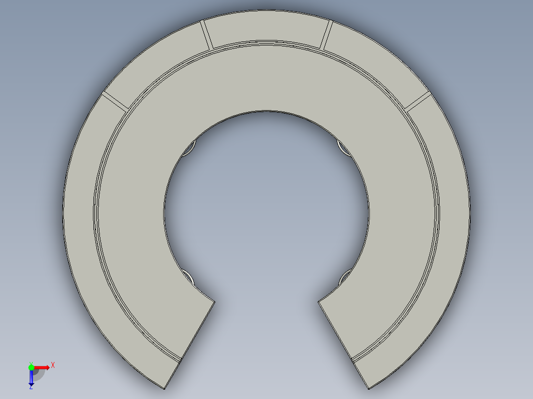 创意圆形电脑桌俯视图
