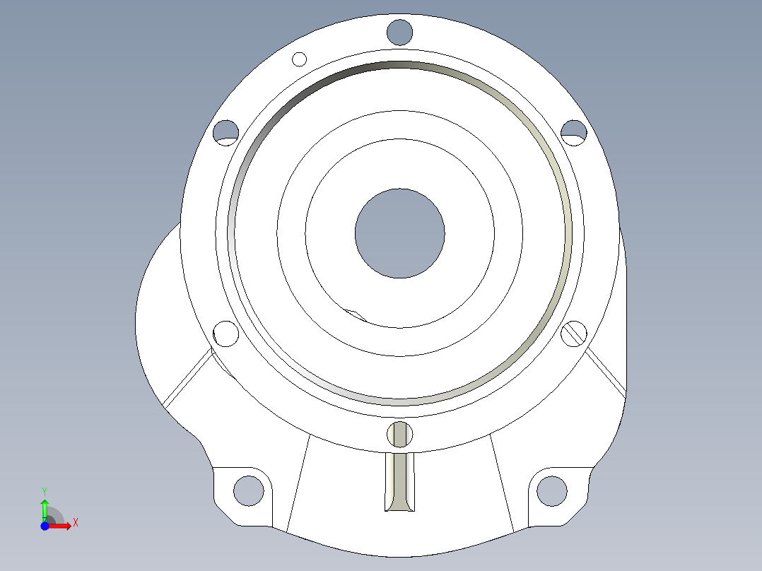法兰壳体前视图
