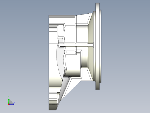 法兰壳体左视缩略图