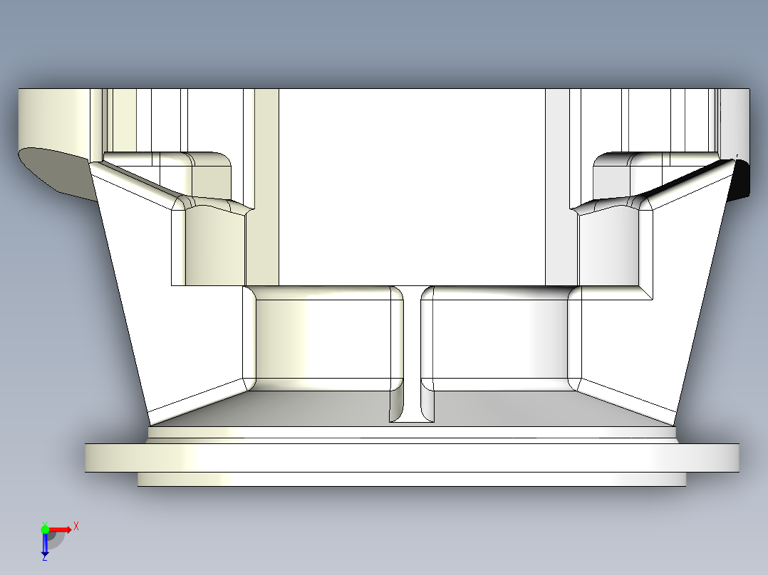 法兰壳体俯视图