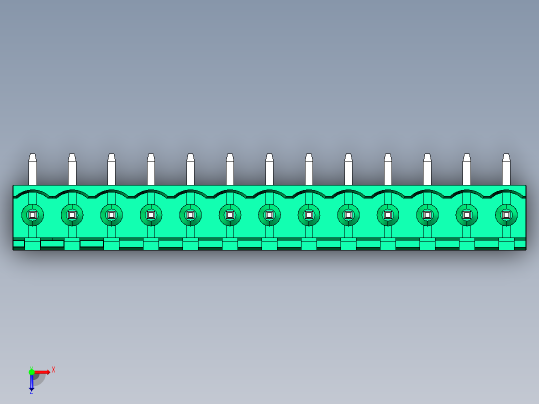 DEGSON 2EDG 系列 5.0mm 可插拔接线端子组-2EDGR-5.0-13P-14-00AH俯视图