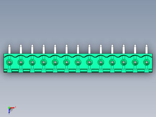 DEGSON 2EDG 系列 5.0mm 可插拔接线端子组-2EDGR-5.0-13P-14-00AH俯视缩略图