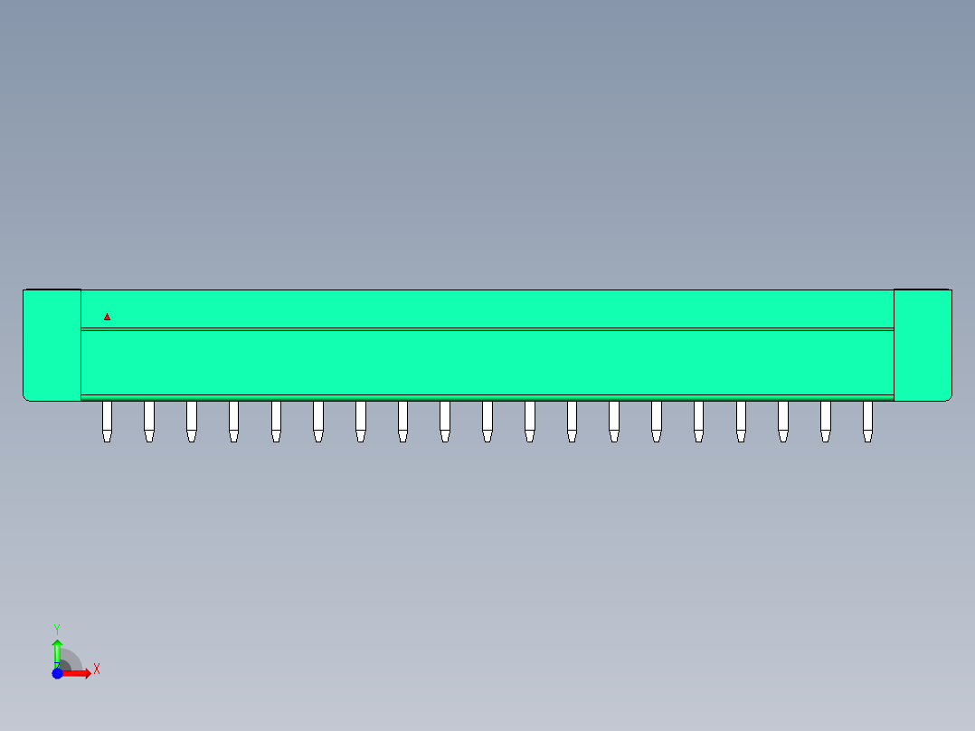 DEGSON 15EDG（公头） 3.5mm 螺钉锁紧，插拔式接线端子 FullPack-15EDGVM-3.5-19P-14-00AH前视图