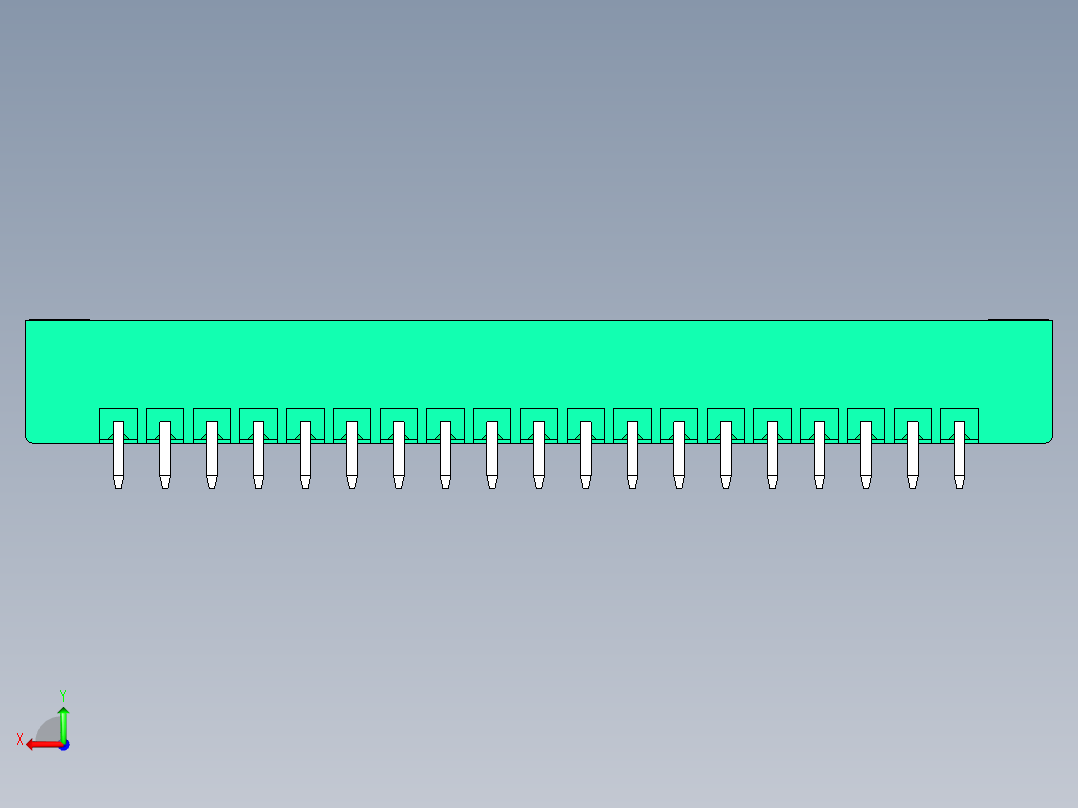 DEGSON 15EDG（公头） 3.5mm 螺钉锁紧，插拔式接线端子 FullPack-15EDGVM-3.5-19P-14-00AH后视图