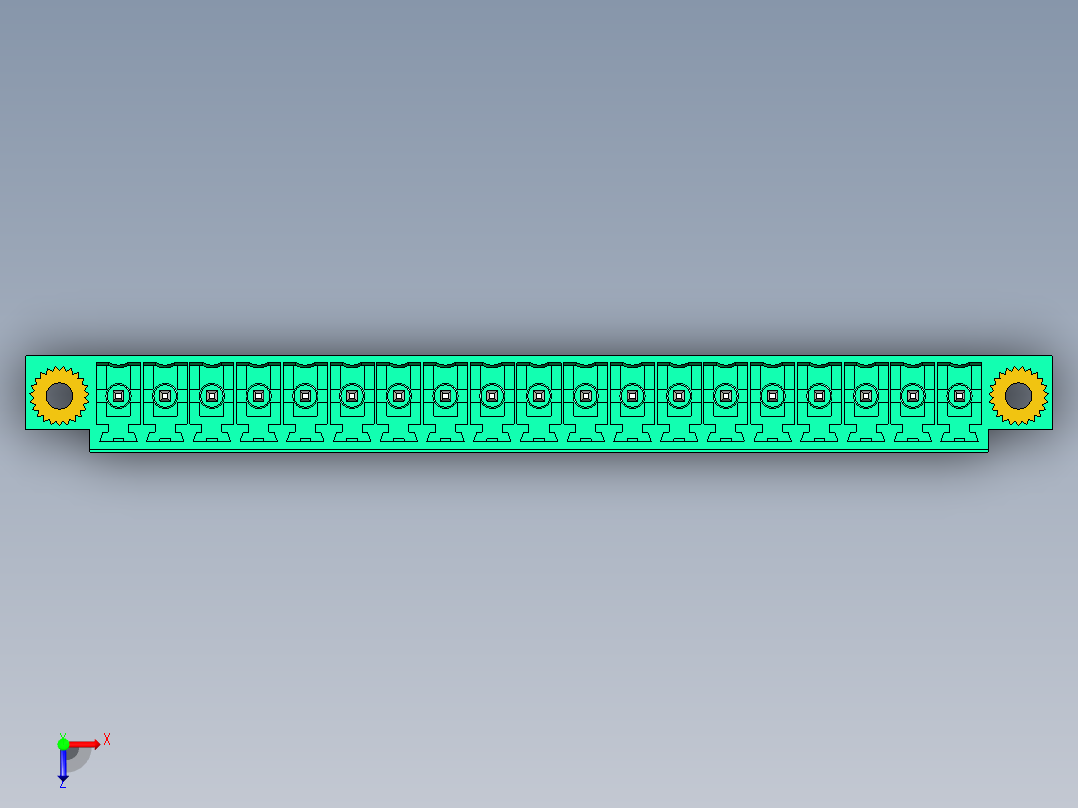DEGSON 15EDG（公头） 3.5mm 螺钉锁紧，插拔式接线端子 FullPack-15EDGVM-3.5-19P-14-00AH俯视图
