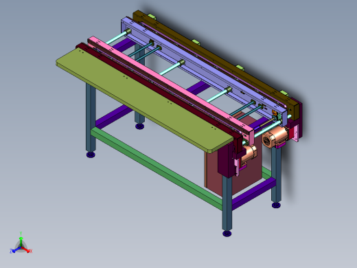 双排双驱窄型物料输送机