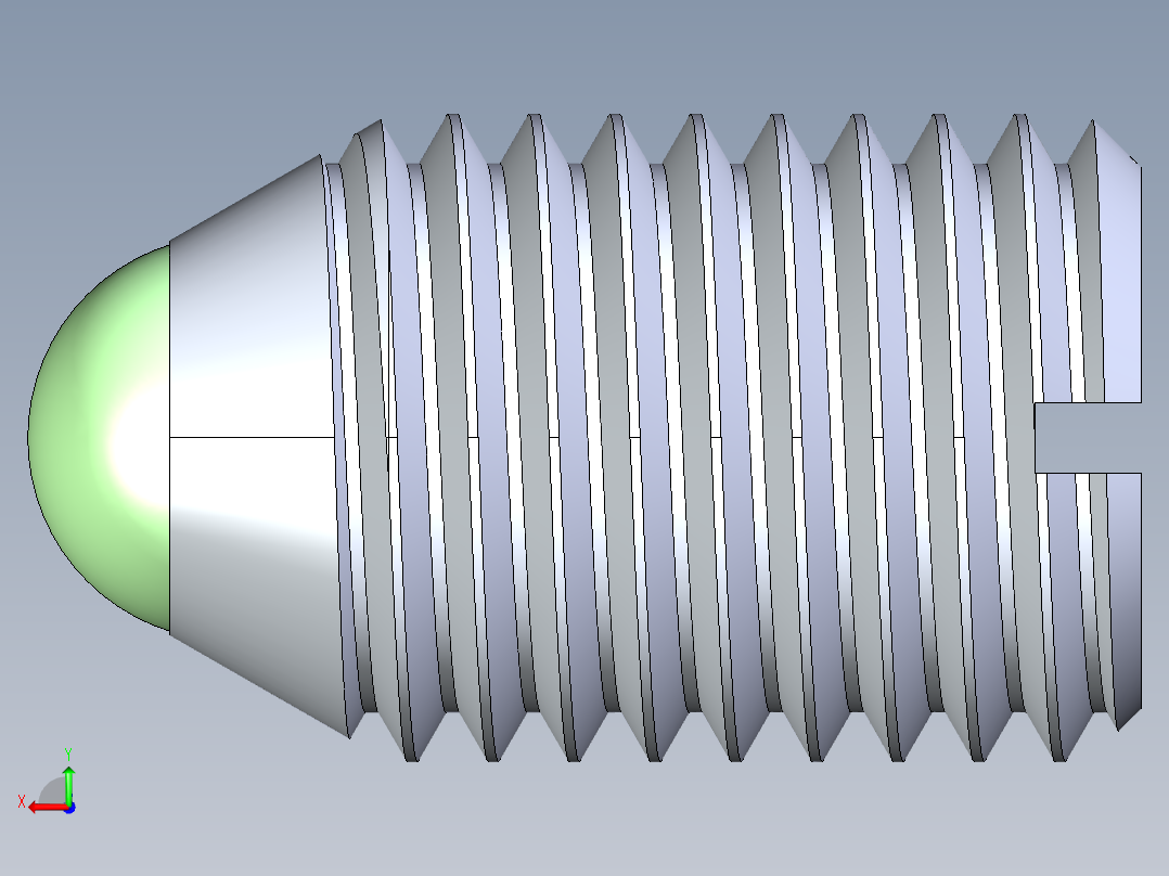公制球形弹簧柱塞-DME SET SCREW SPRING BALL PLUNGER M16 x 24 .STEP后视图