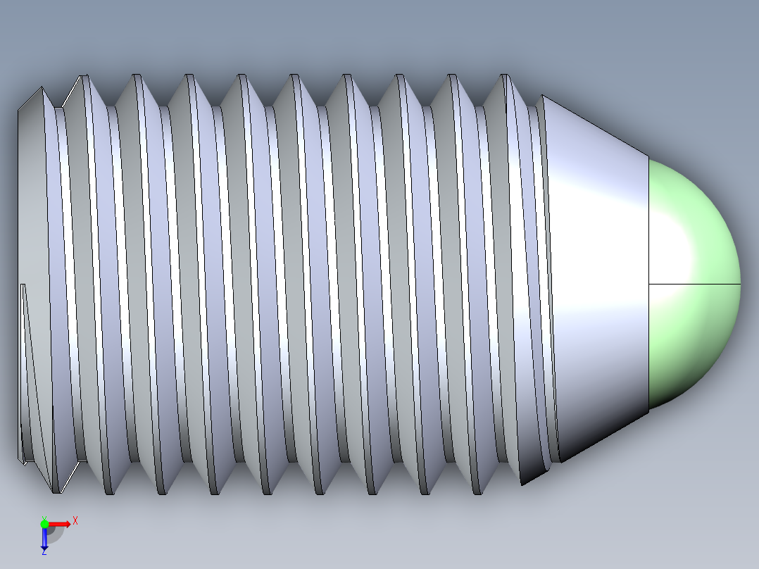 公制球形弹簧柱塞-DME SET SCREW SPRING BALL PLUNGER M16 x 24 .STEP俯视图