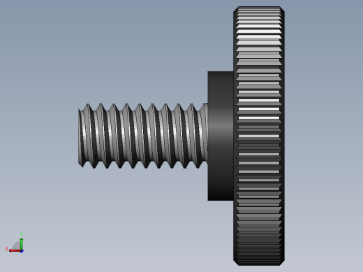 滚花旋钮-Knurled Knob 0.25x1.000x0.500.SLDPRT后视缩略图