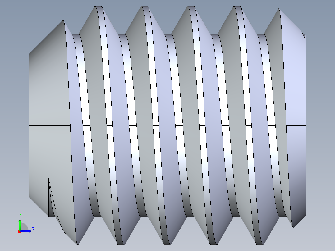 UNC 平头紧定螺钉-UNC SET SCREW 8-32 x0.187.STEP左视图