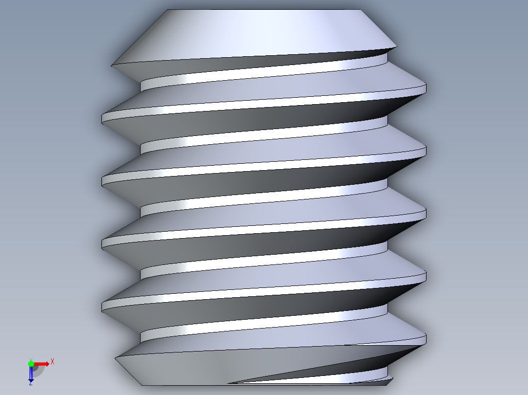 UNC 平头紧定螺钉-UNC SET SCREW 8-32 x0.187.STEP俯视图