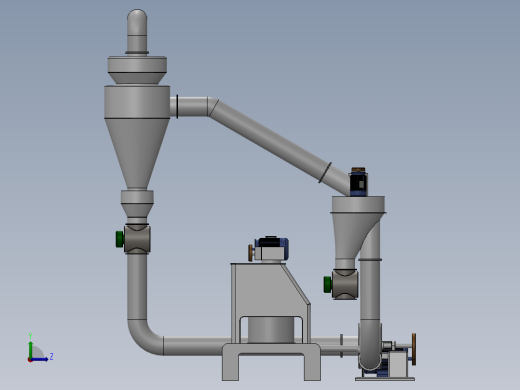 搅动研磨器模型图左视缩略图