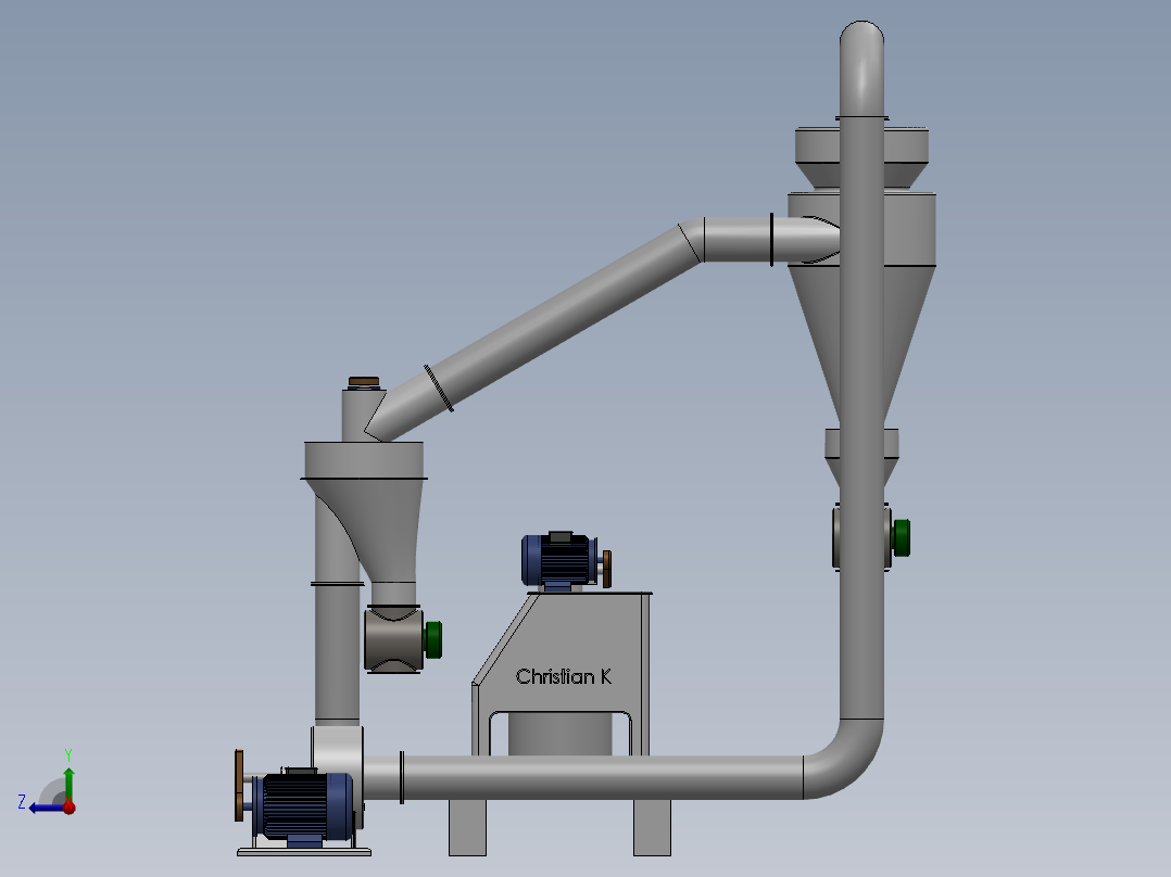 搅动研磨器模型图右视图