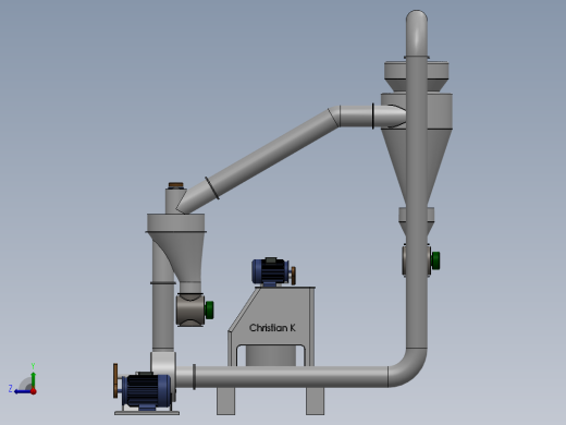 搅动研磨器模型图右视缩略图