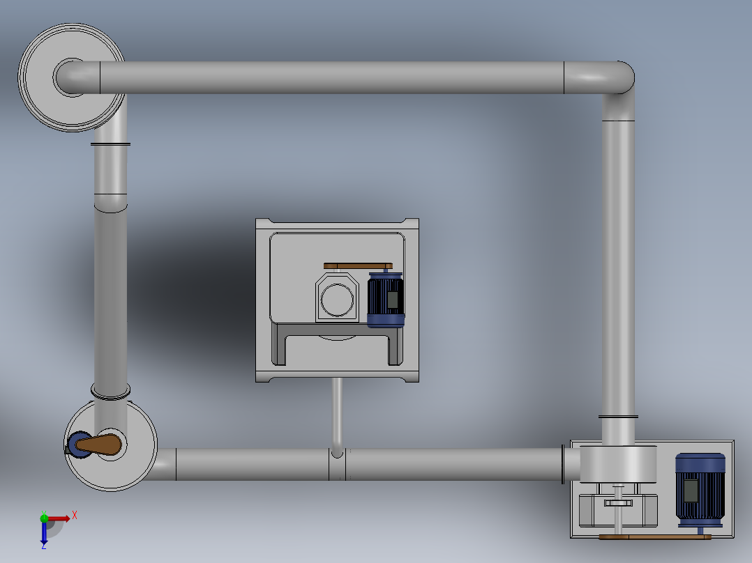 搅动研磨器模型图俯视图