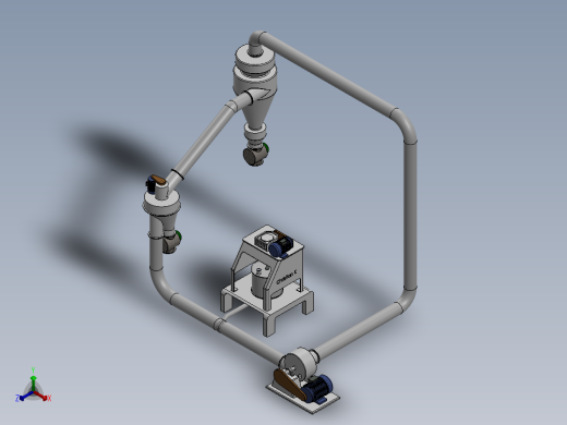 搅动研磨器模型图正等轴测缩略图