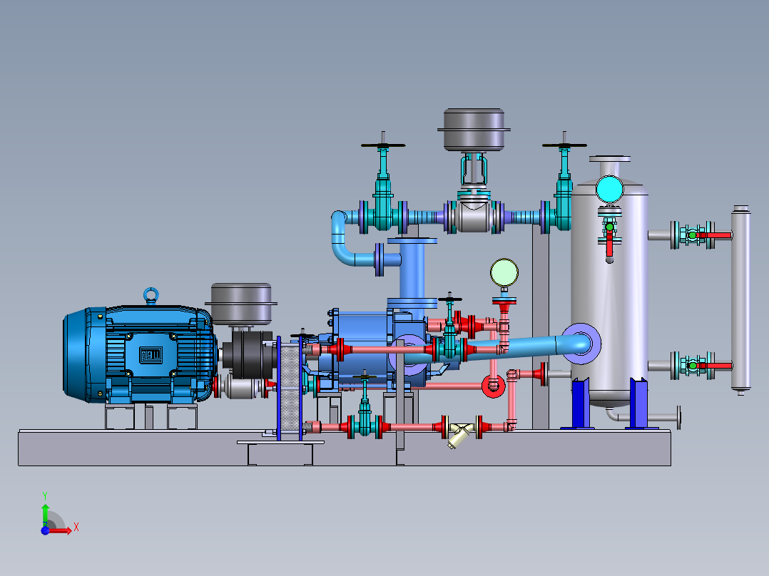 一个滑油站前视图