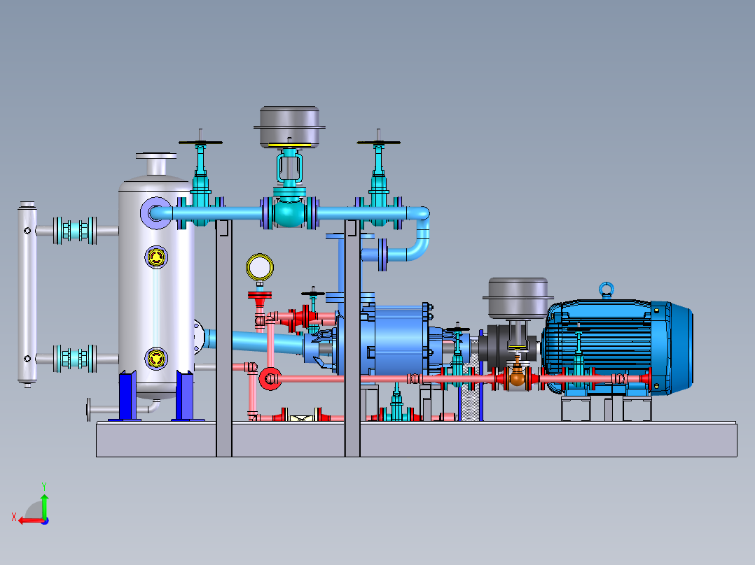 一个滑油站后视图