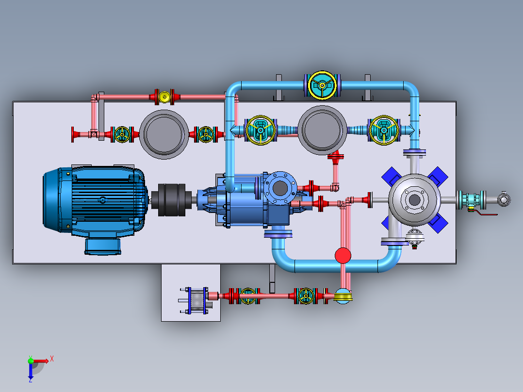 一个滑油站俯视图