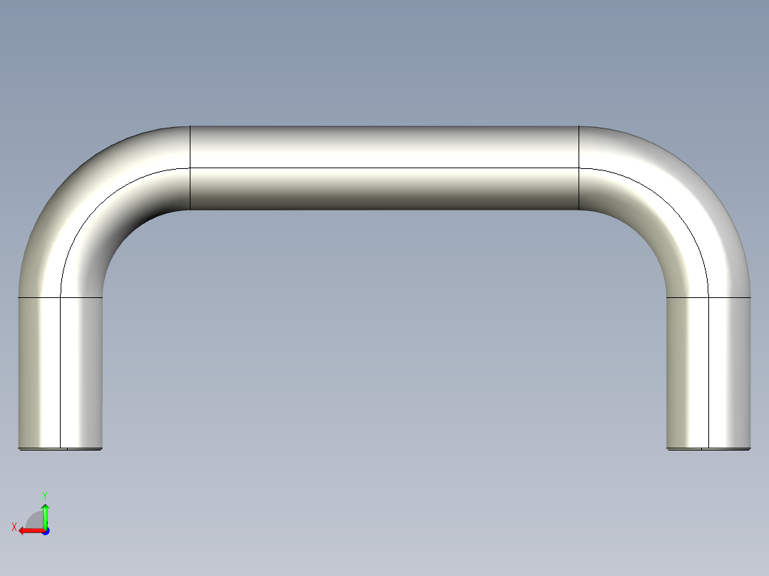取手(鋁合金)(A)MO-3D多系列多零件图纸模型后视图