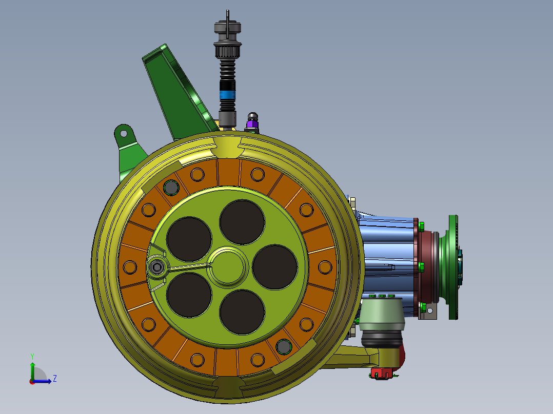 卡车驱动桥 机械设计自动化素材左视图