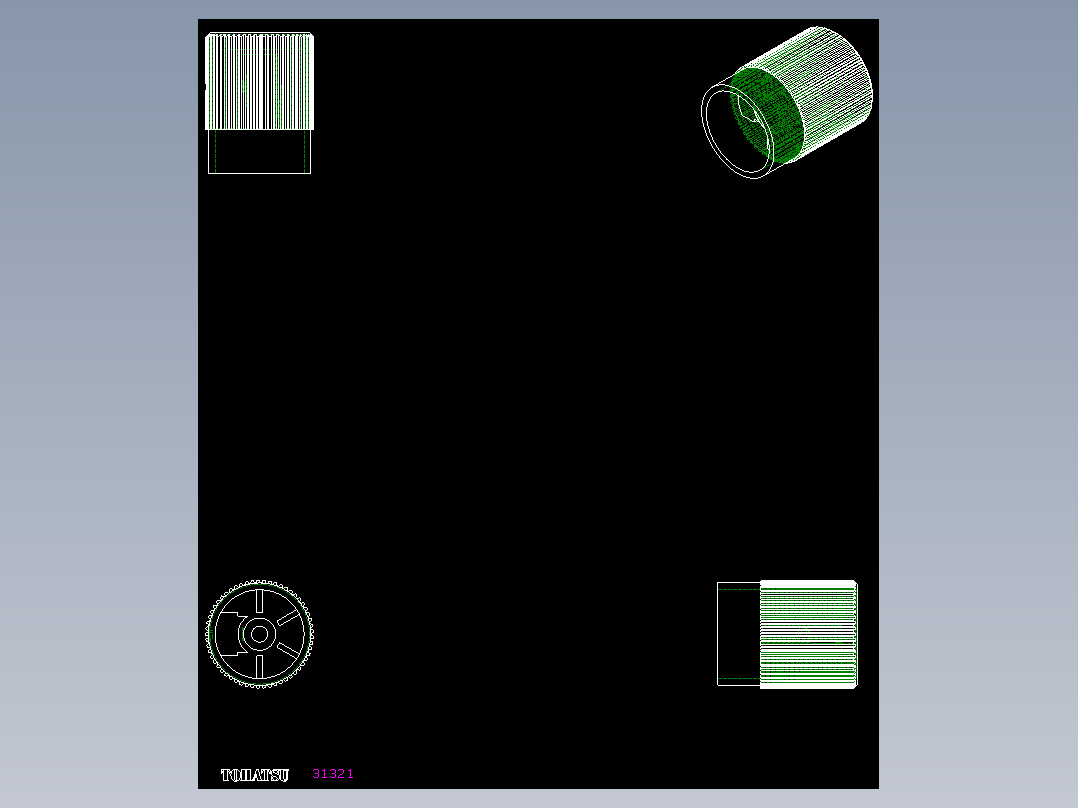 旋轉把手(凸紋)IZP,IZP+K,IZP+GS-2D多系列多零件图纸模型