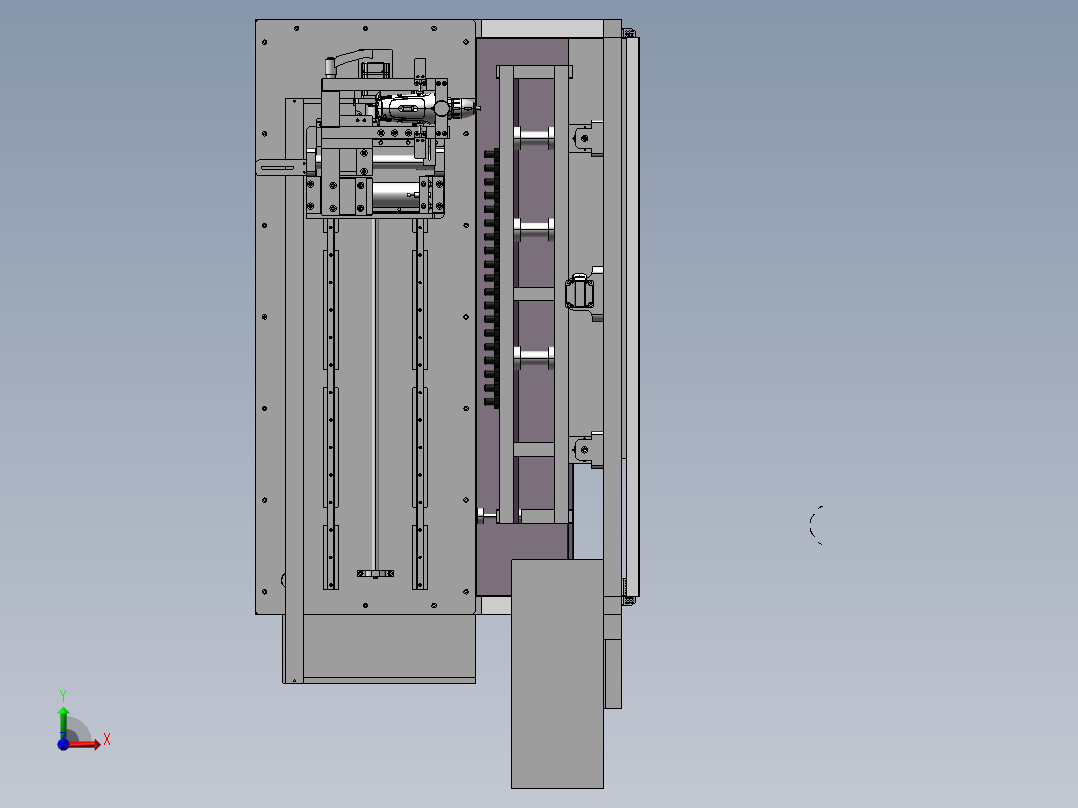 自动手枪钻钻木机3D模型前视图