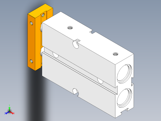 气缸TN20X40S正等轴测缩略图