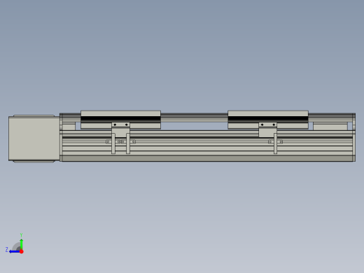直线模组LHB17-L40-S250-R(B)设计图纸右视缩略图
