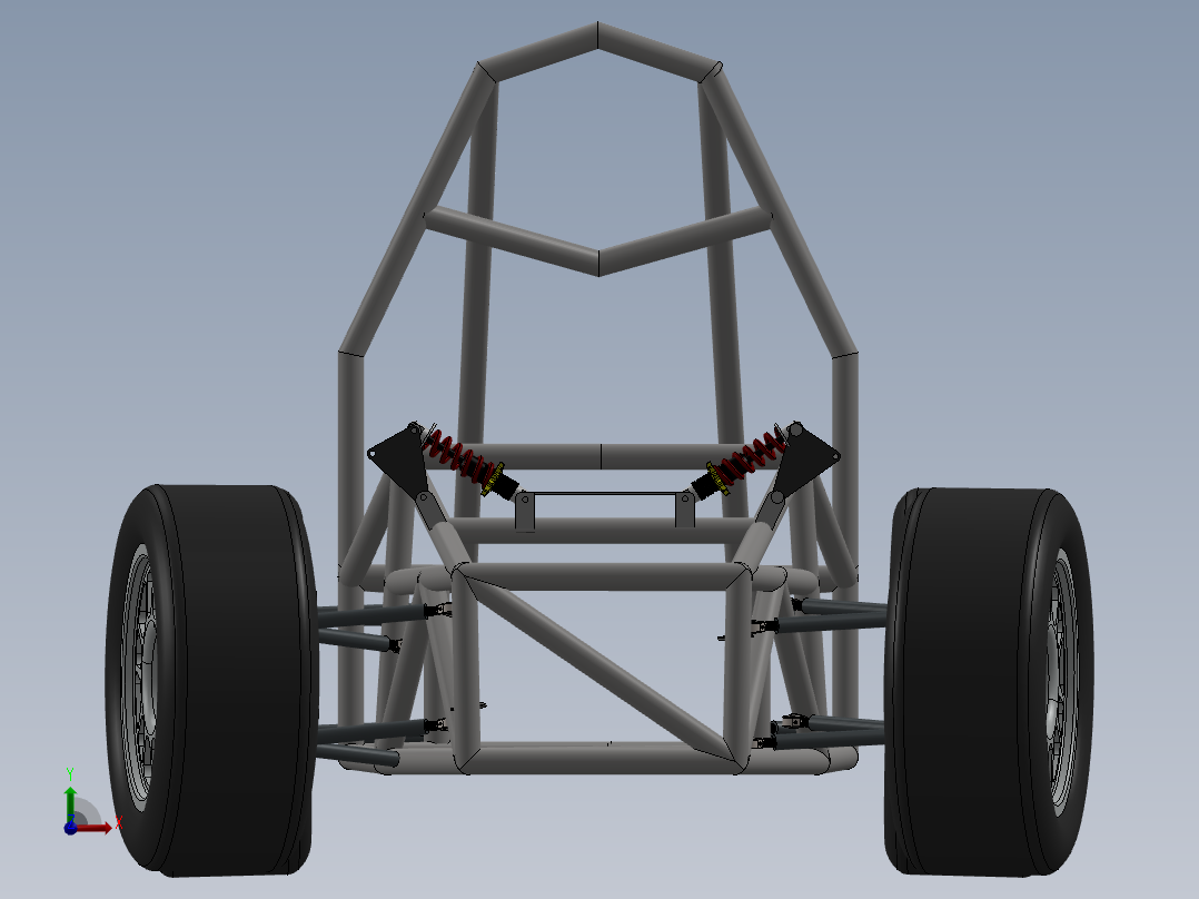 KMLI Chassis AGNI钢管车底盘简易结构前视图