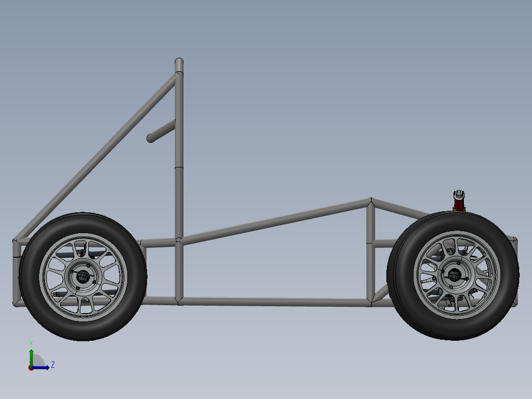 KMLI Chassis AGNI钢管车底盘简易结构左视图