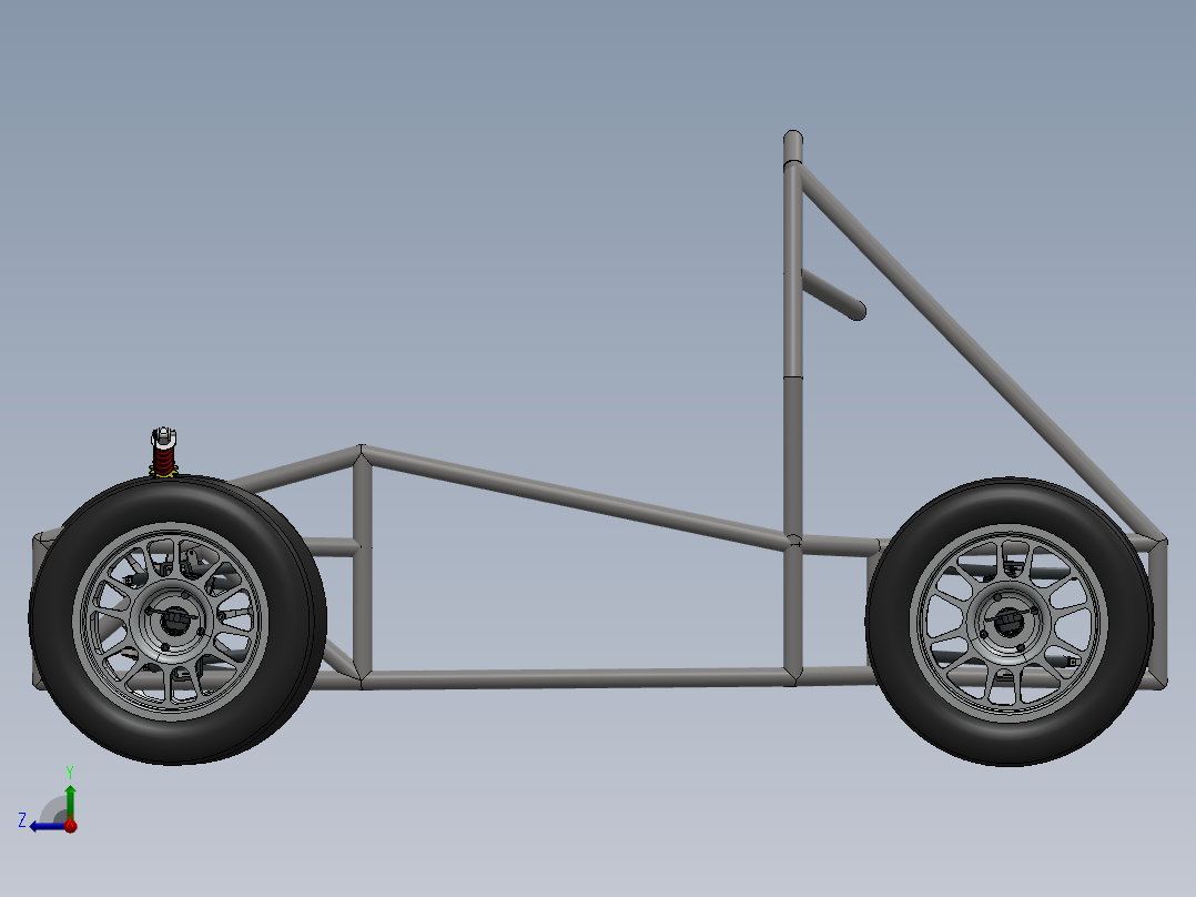 KMLI Chassis AGNI钢管车底盘简易结构右视图