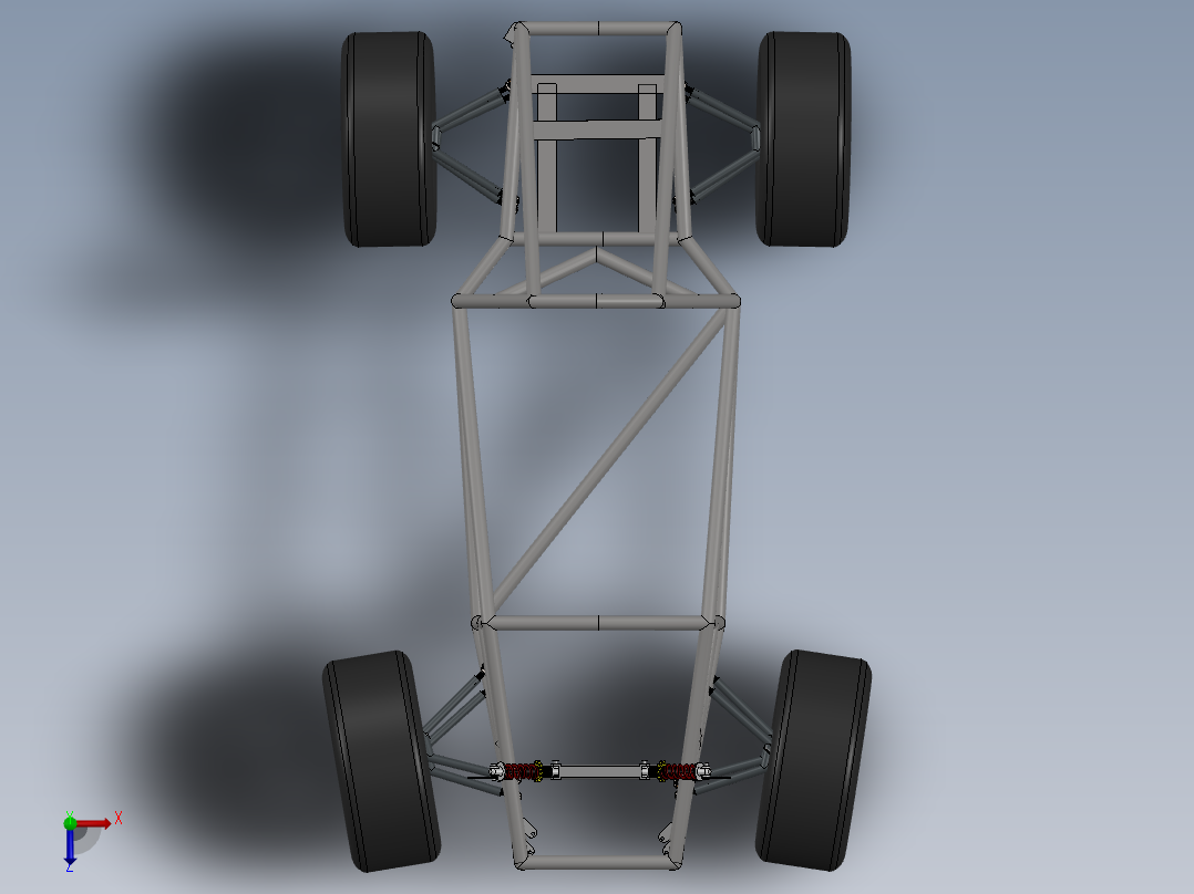KMLI Chassis AGNI钢管车底盘简易结构俯视图