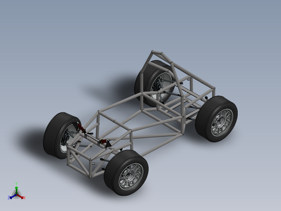 KMLI Chassis AGNI钢管车底盘简易结构正等轴测图
