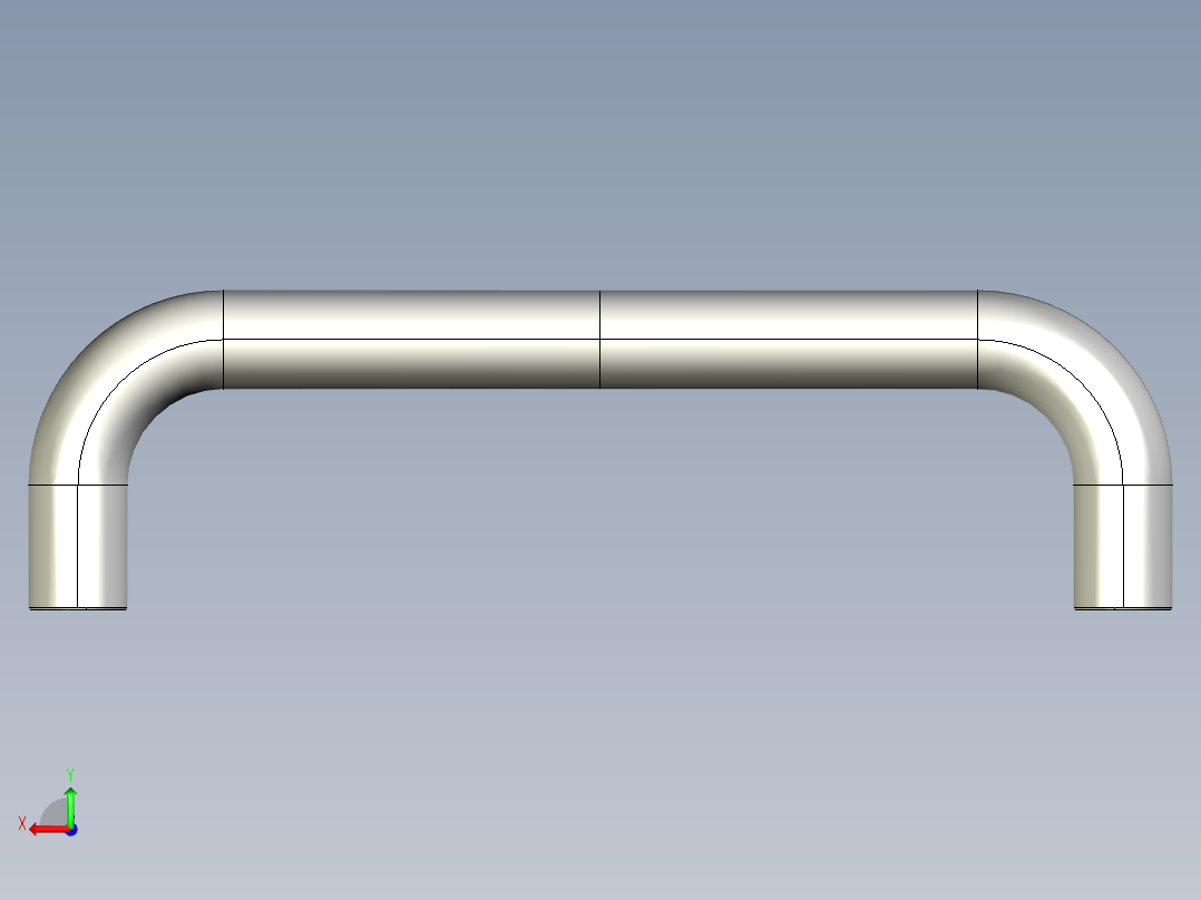 取手(鋁合金)(B)MO-3D多系列多零件图纸模型后视图