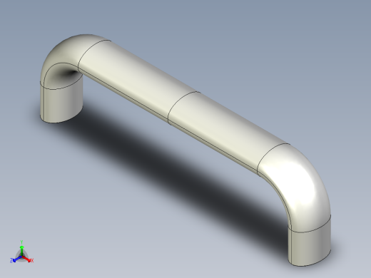 取手(鋁合金)(B)MO-3D多系列多零件图纸模型正等轴测缩略图