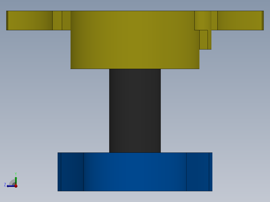 齿轮配合机制右视图