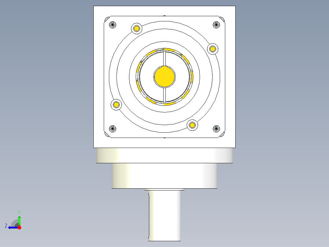 换向器PW140垂直输出 PLX120-L1 22-110-145-M8.stp右视图