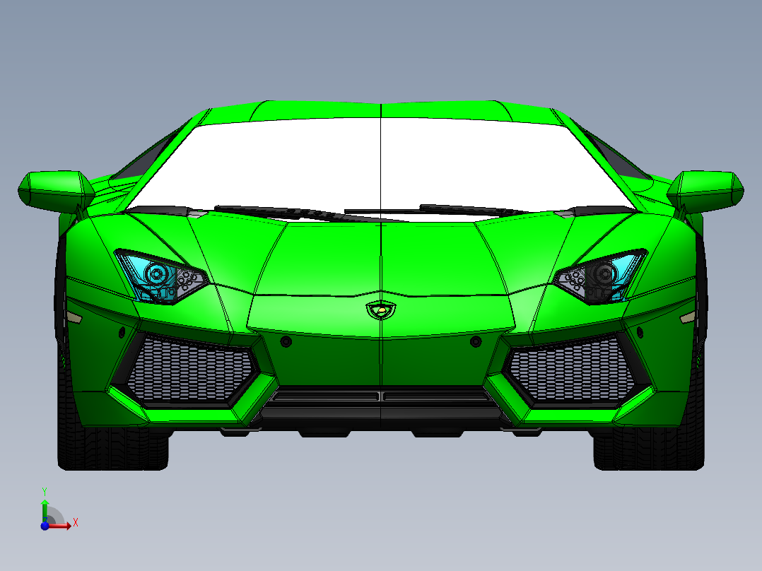 兰博基尼前视图