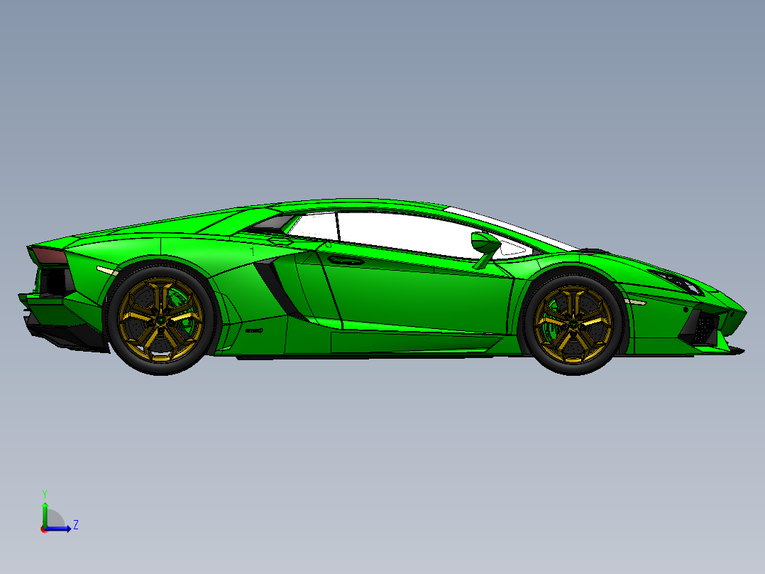 兰博基尼左视图