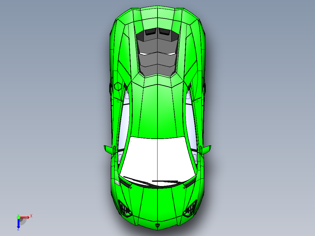 兰博基尼俯视图