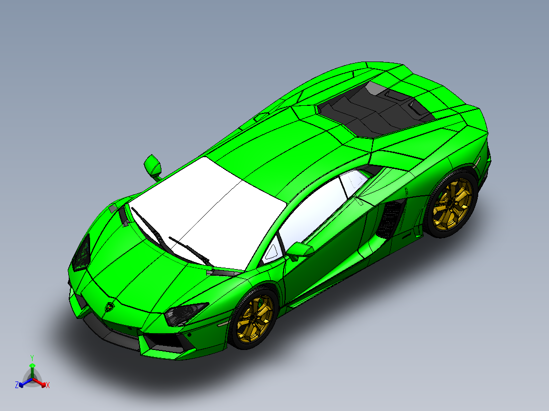 兰博基尼正等轴测图