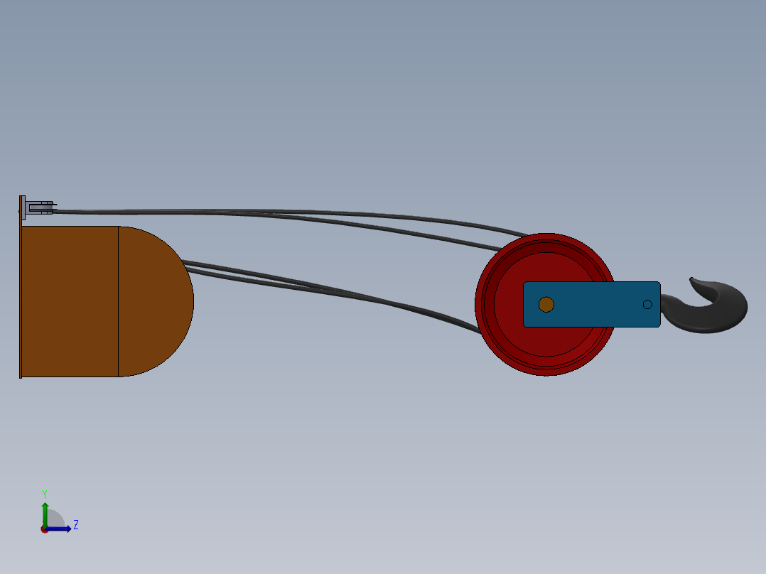 EOT起重机sw20可编辑左视图